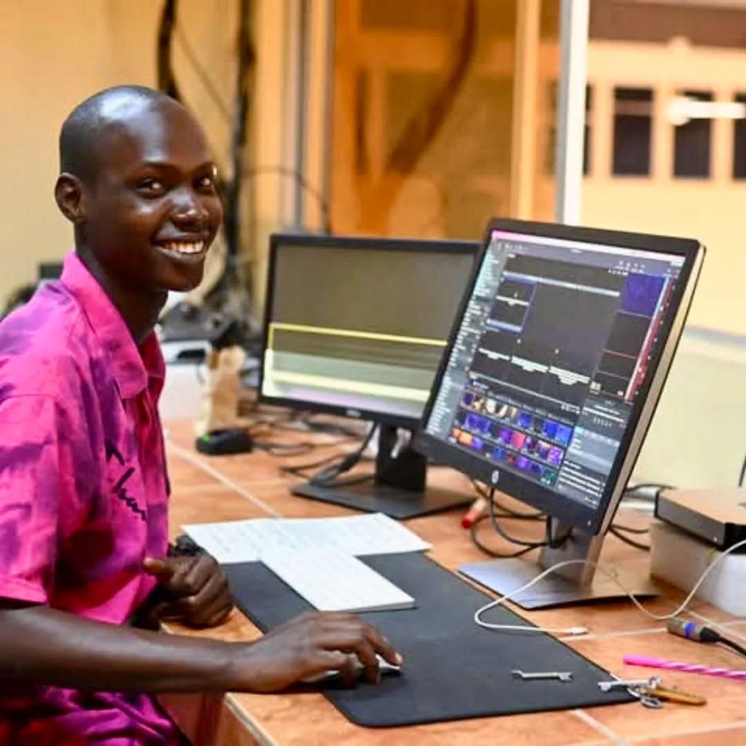 young man at pc
