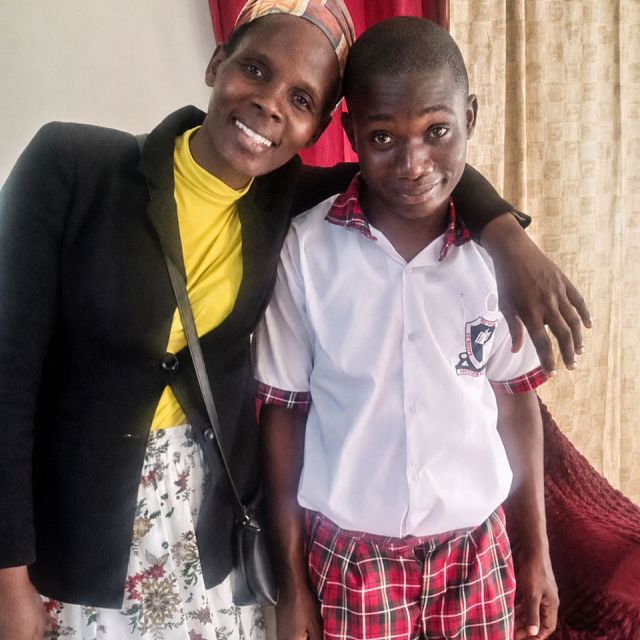happy foster parent