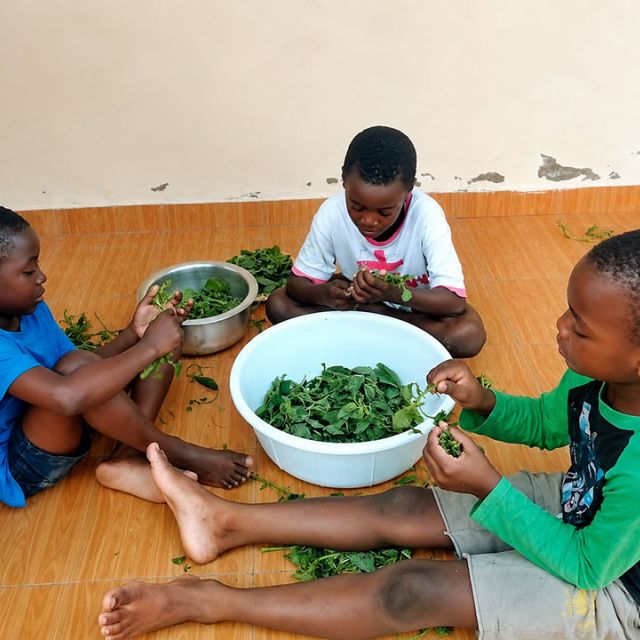 kids prep food